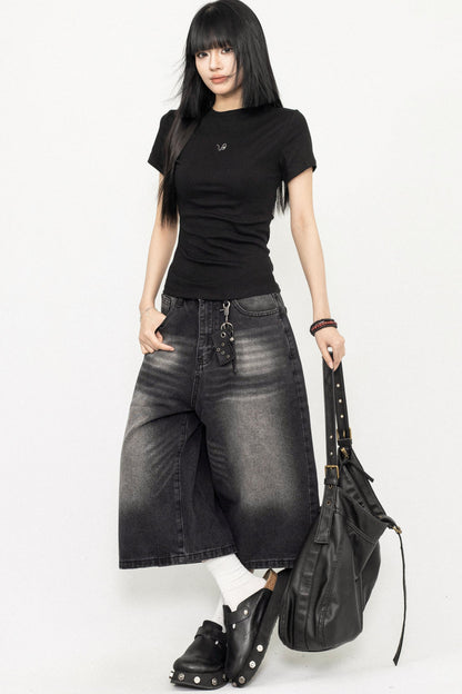 Vintage Look Cropped Trousers