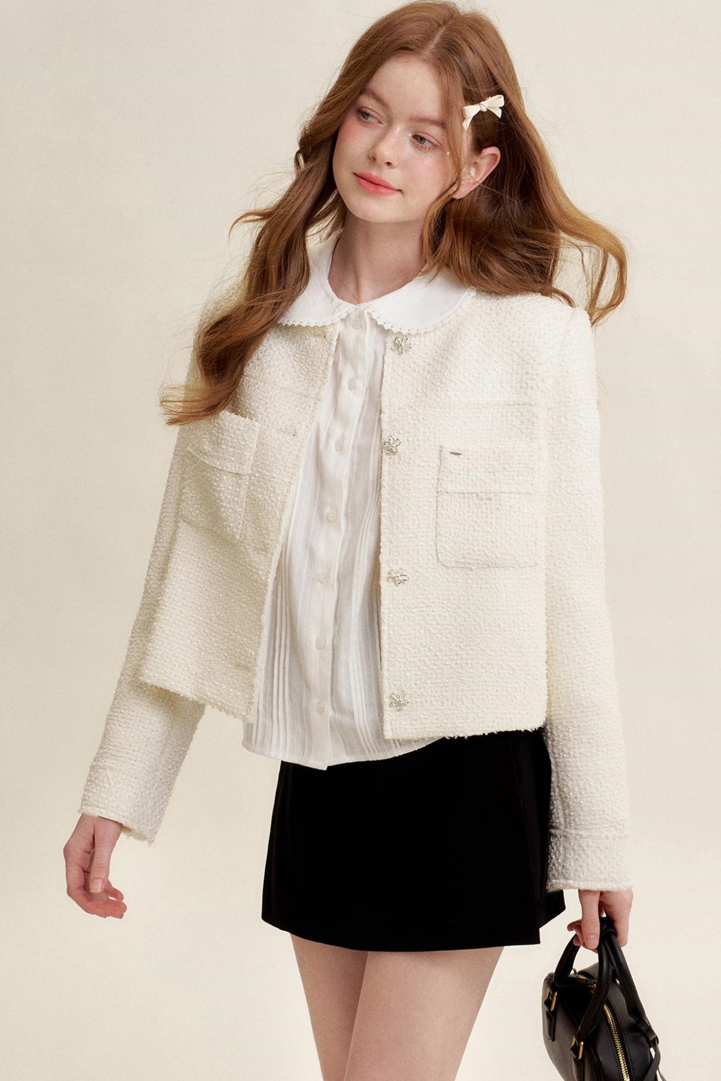 Romantic Floral Tweed Jacket