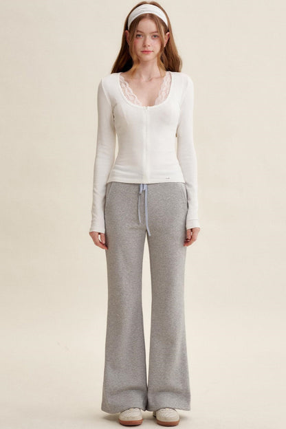 Delicate Lace Layered Two-Piece Top Set