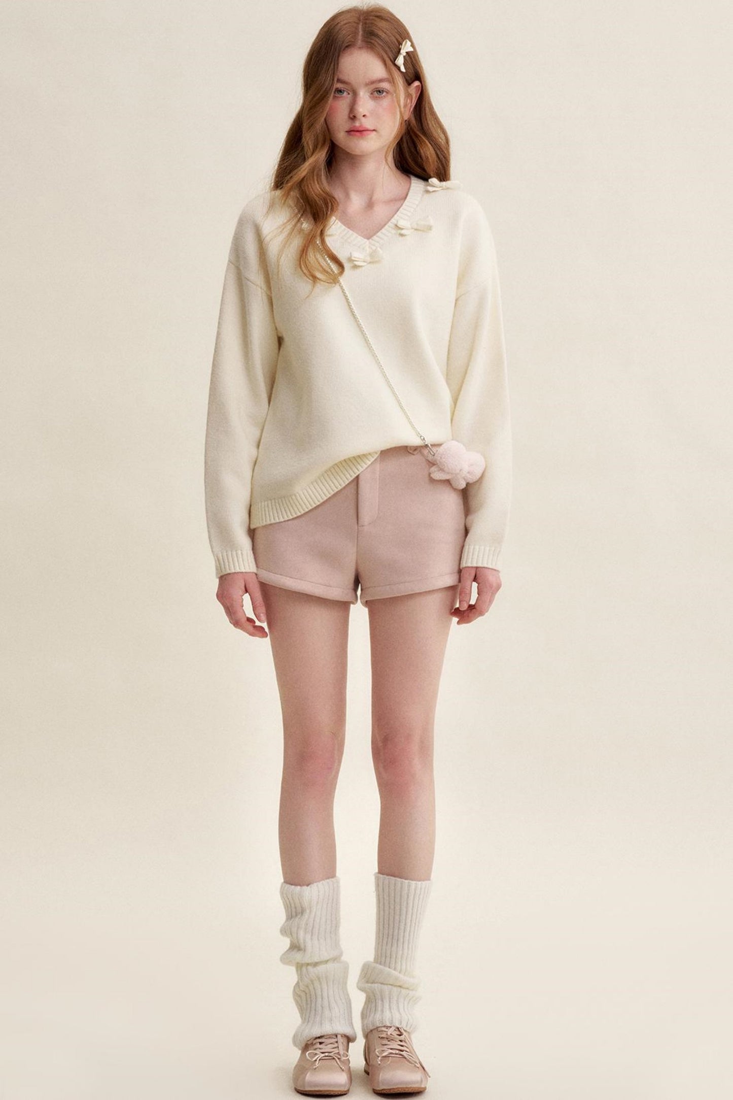 Velvet Rose Snowflake A-Line Shorts