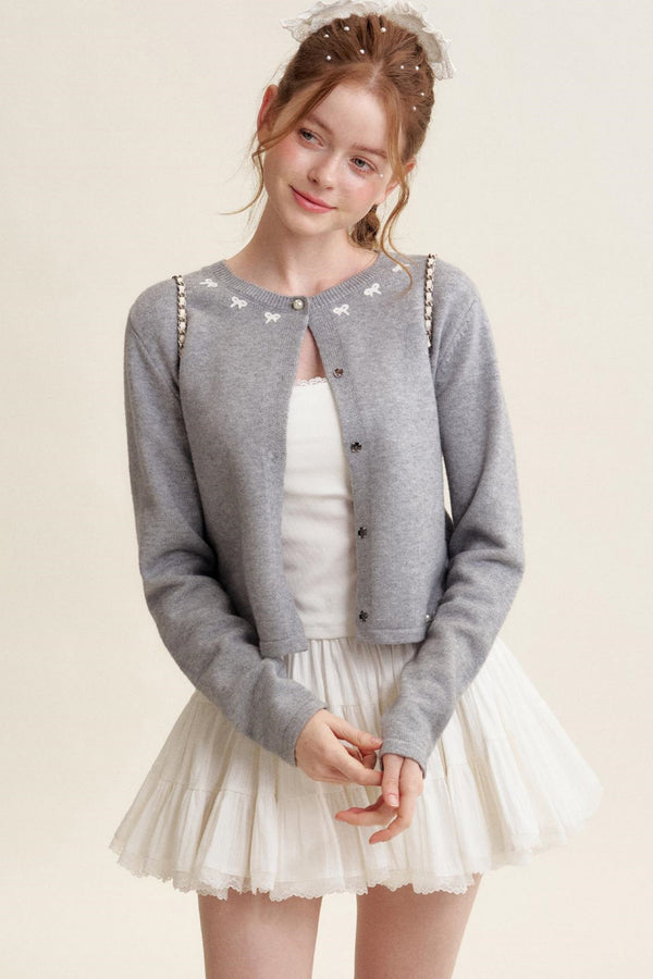 Pearl Button Knit Cardigan