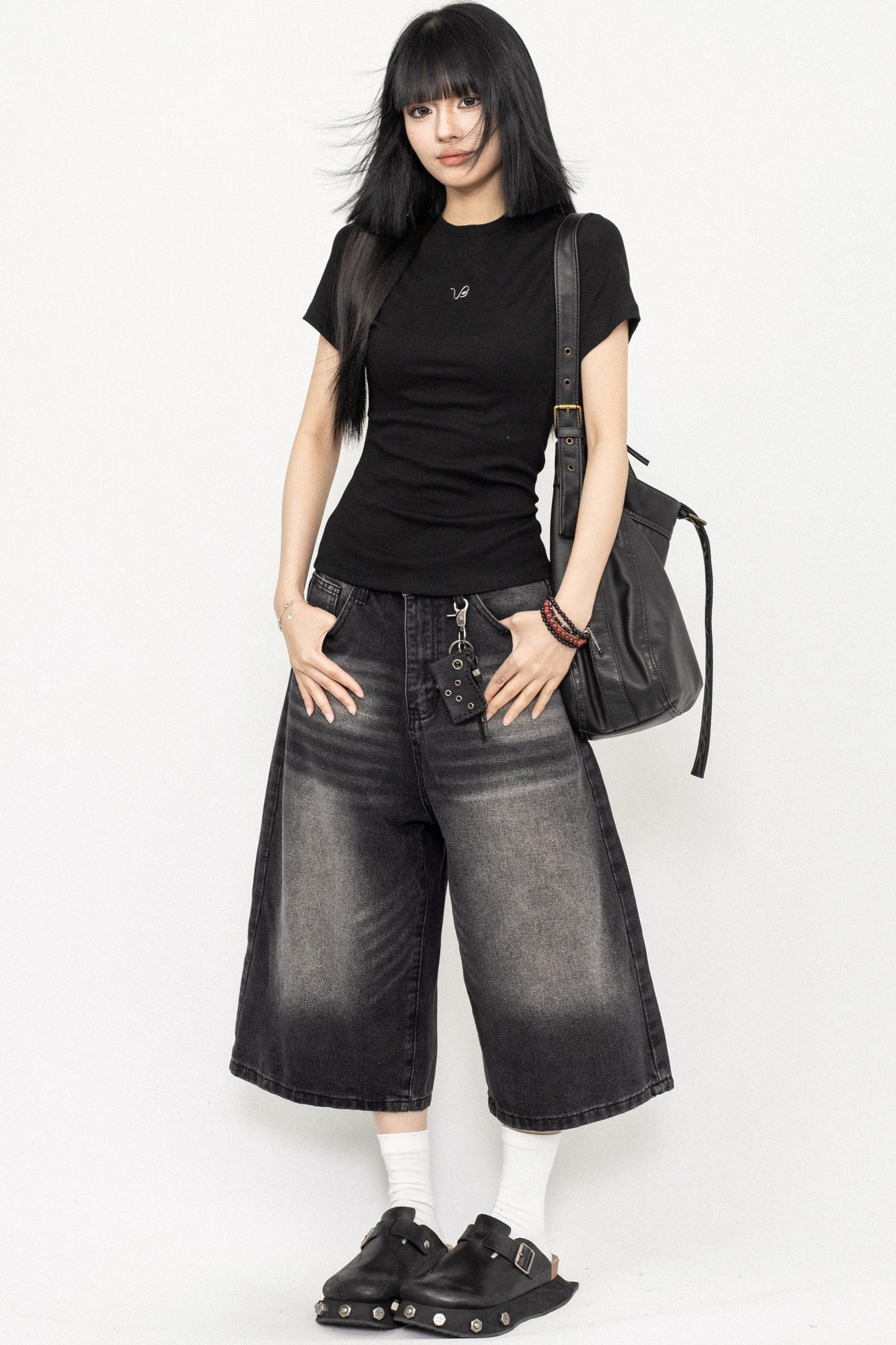 Vintage Look Cropped Trousers