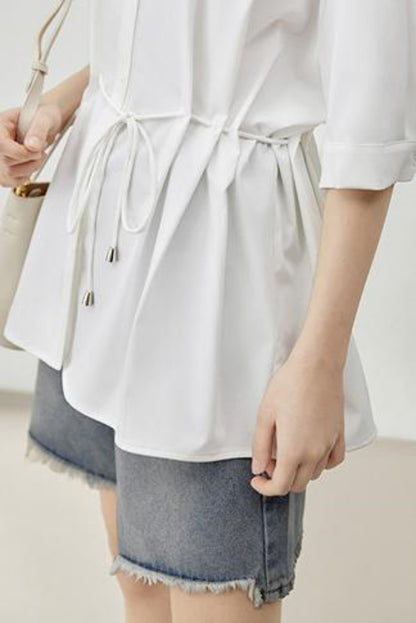 Relaxed Fit Mid-Sleeve Shirt