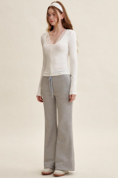 Delicate Lace Layered Two-Piece Top Set