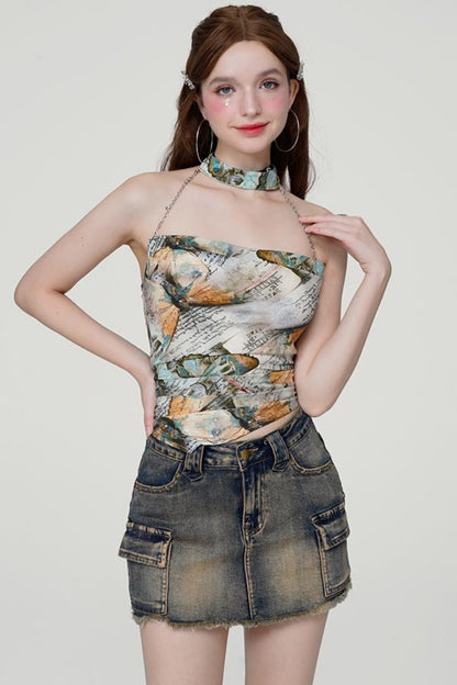 Low Waist Denim Skirt