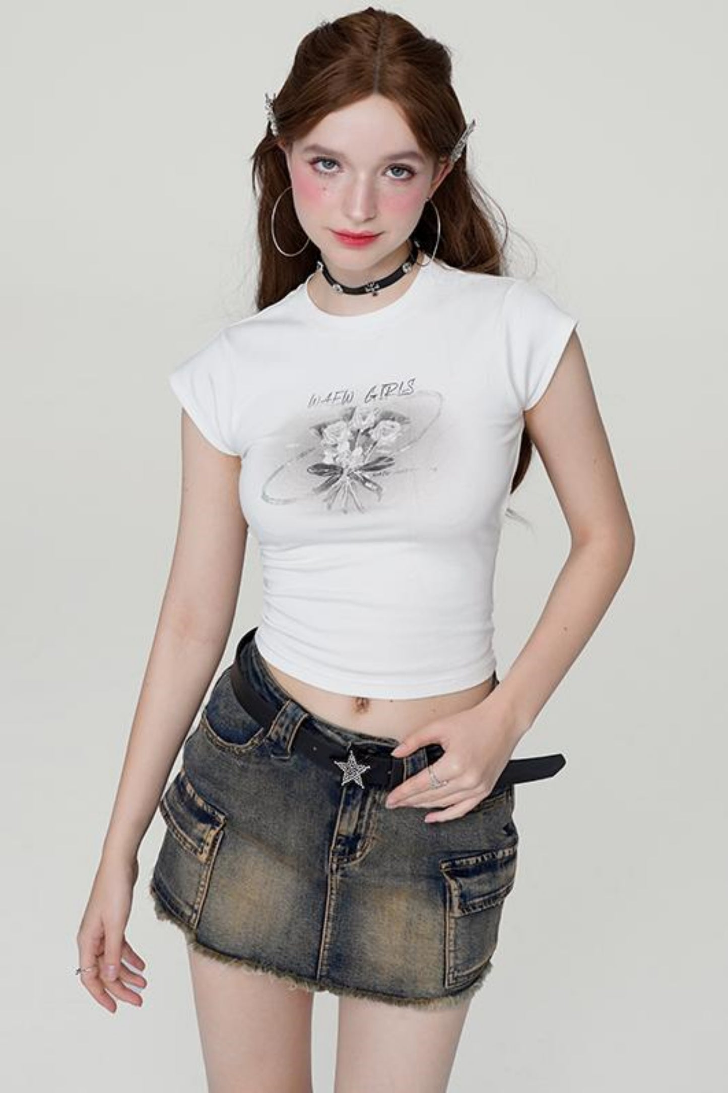 Low Waist Denim Skirt