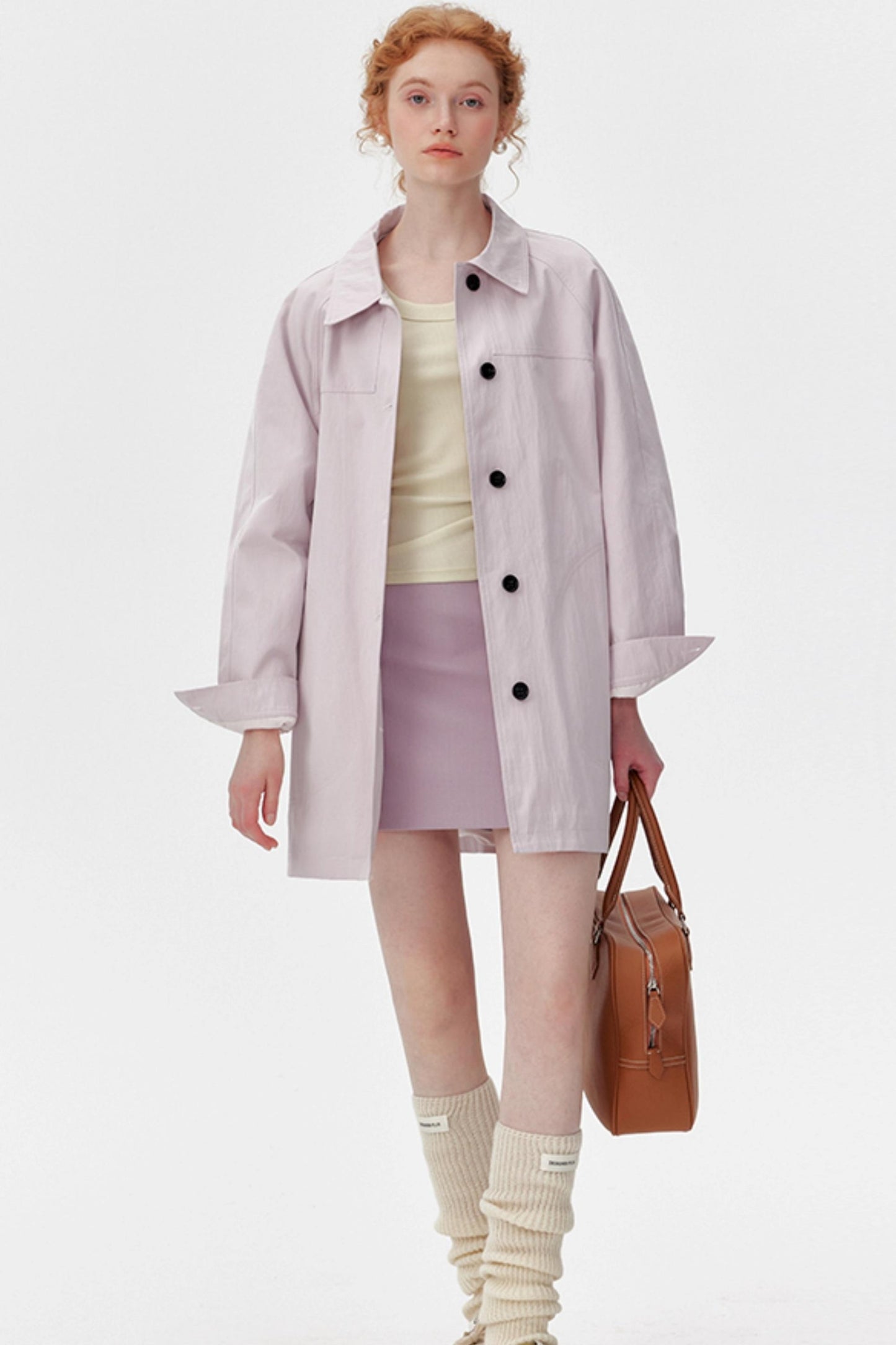 Purple Pink Trench Coat