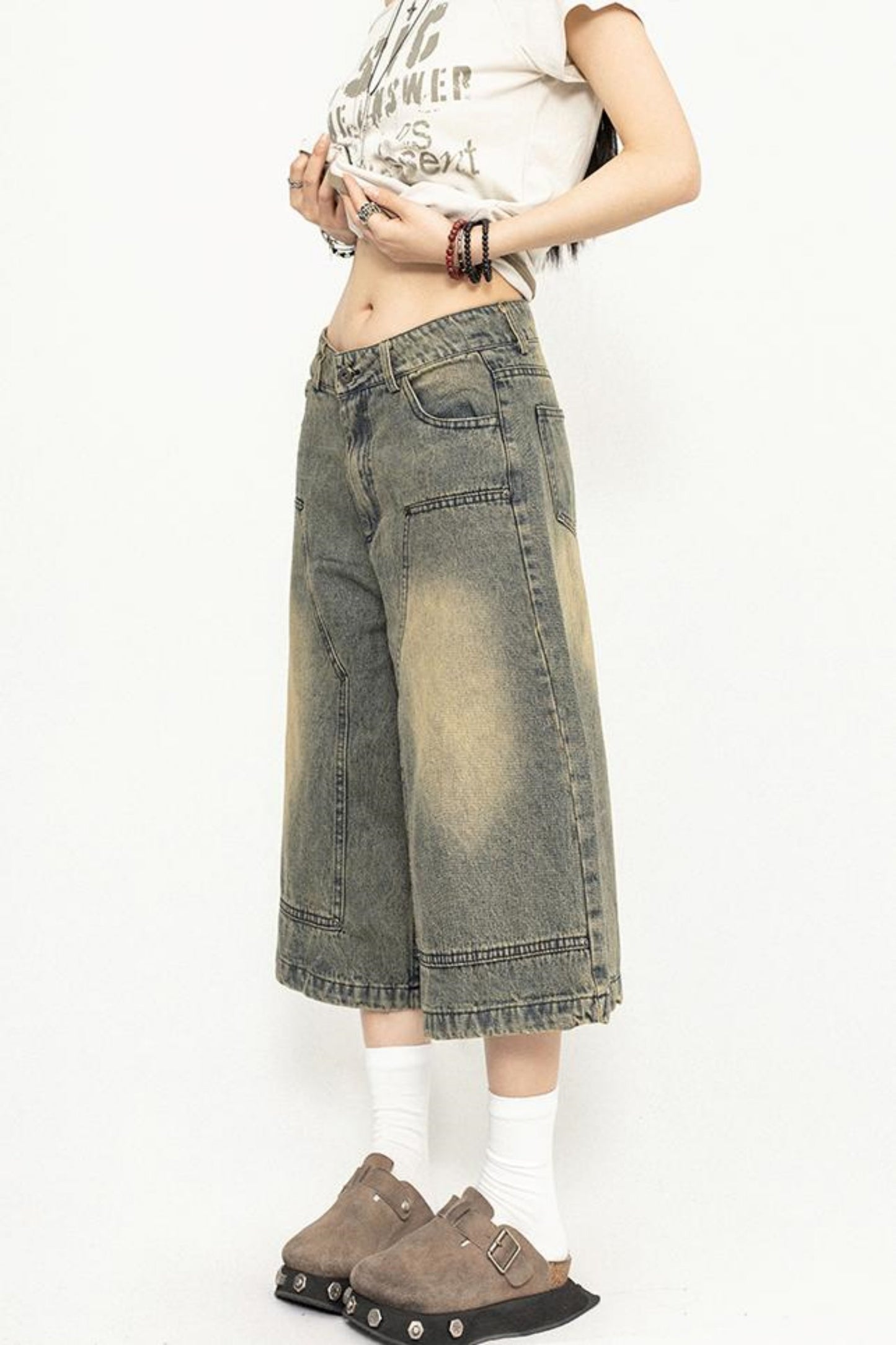 Yellow Wide-Leg Pants