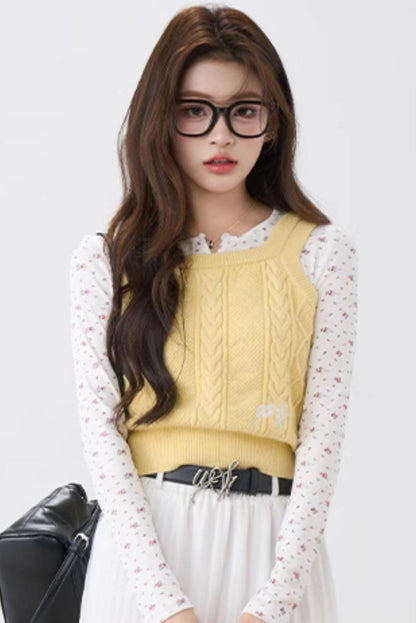 Floral Reverse Long Sleeve Top