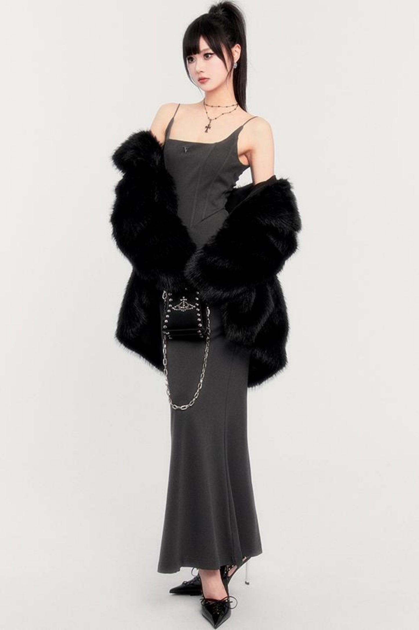 Romantic Long Strap Mermaid Dress