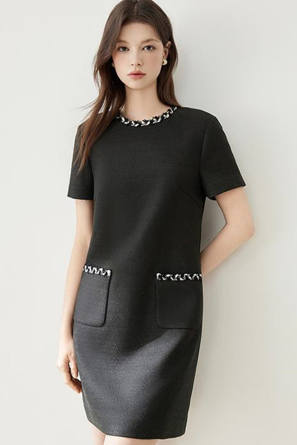 Gold Breeze Short-Sleeve Dress