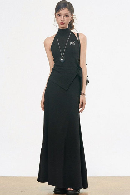 Chic Knit Tie-Top Skirt Set-Up