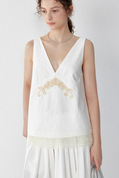 Luxe V-Neck Bustier & Linen Set-Up