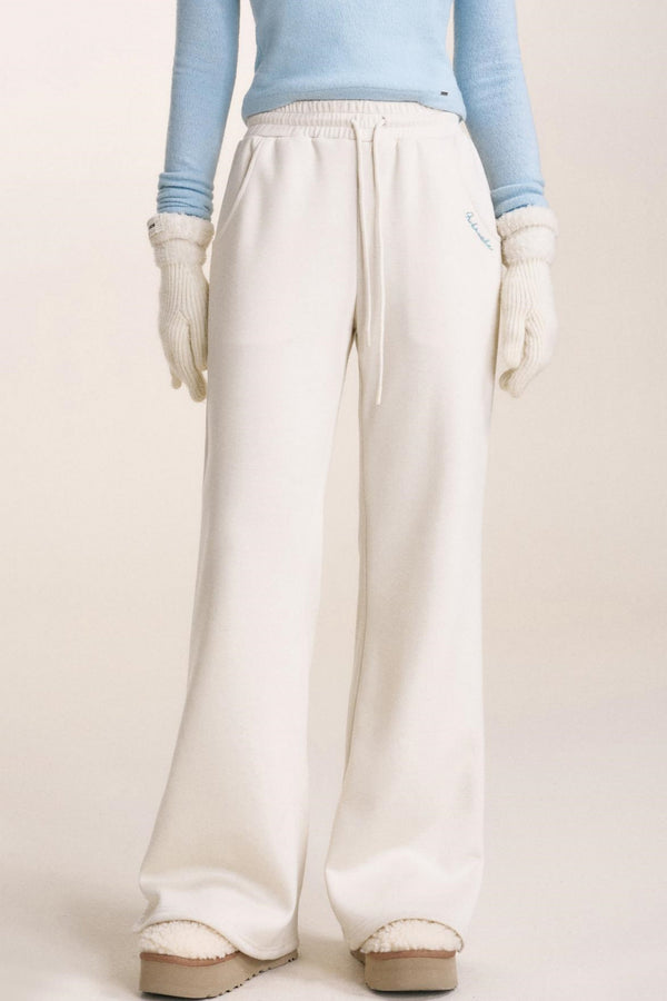 Luxe Silk-Wool Blend Cream Puff Pants