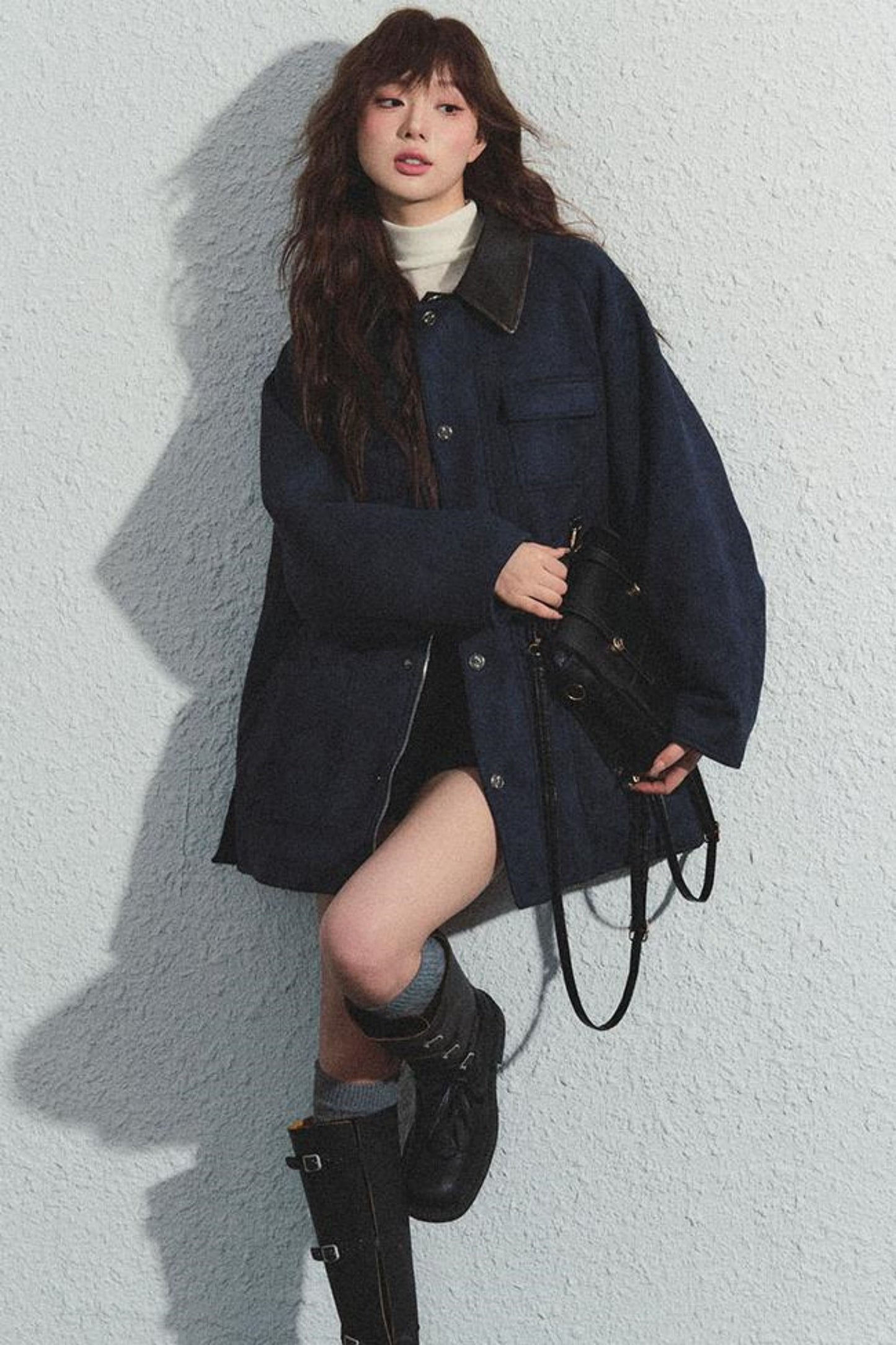 Navy Plaid Reversible Jacket