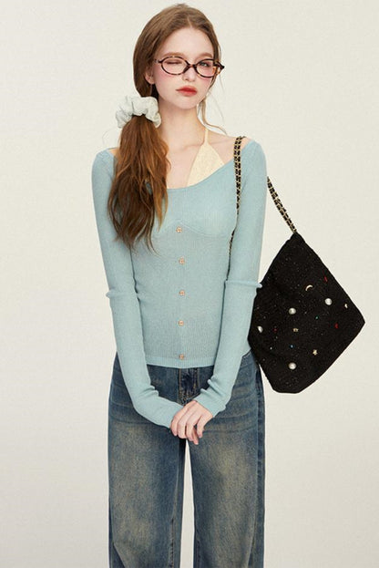 Pure Desire Fake Two Sweater