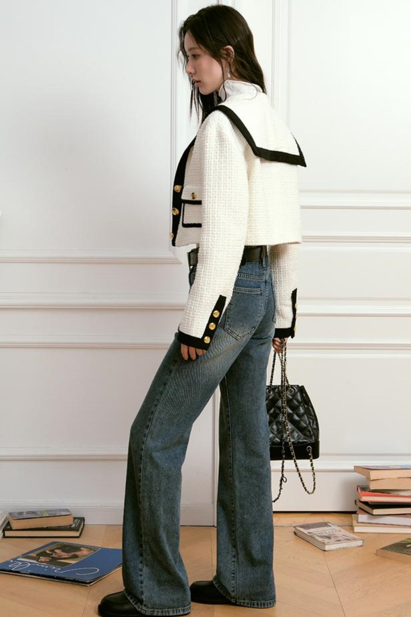 Vintage Split Denim Pants