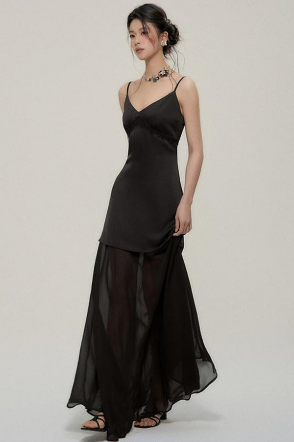 Elegant Black Halter Dress