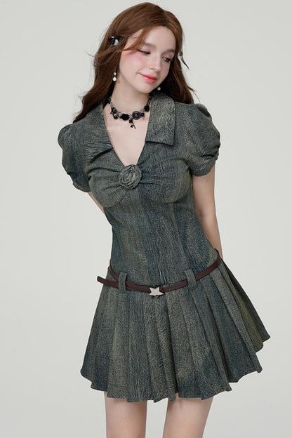 American Retro Denim Dress