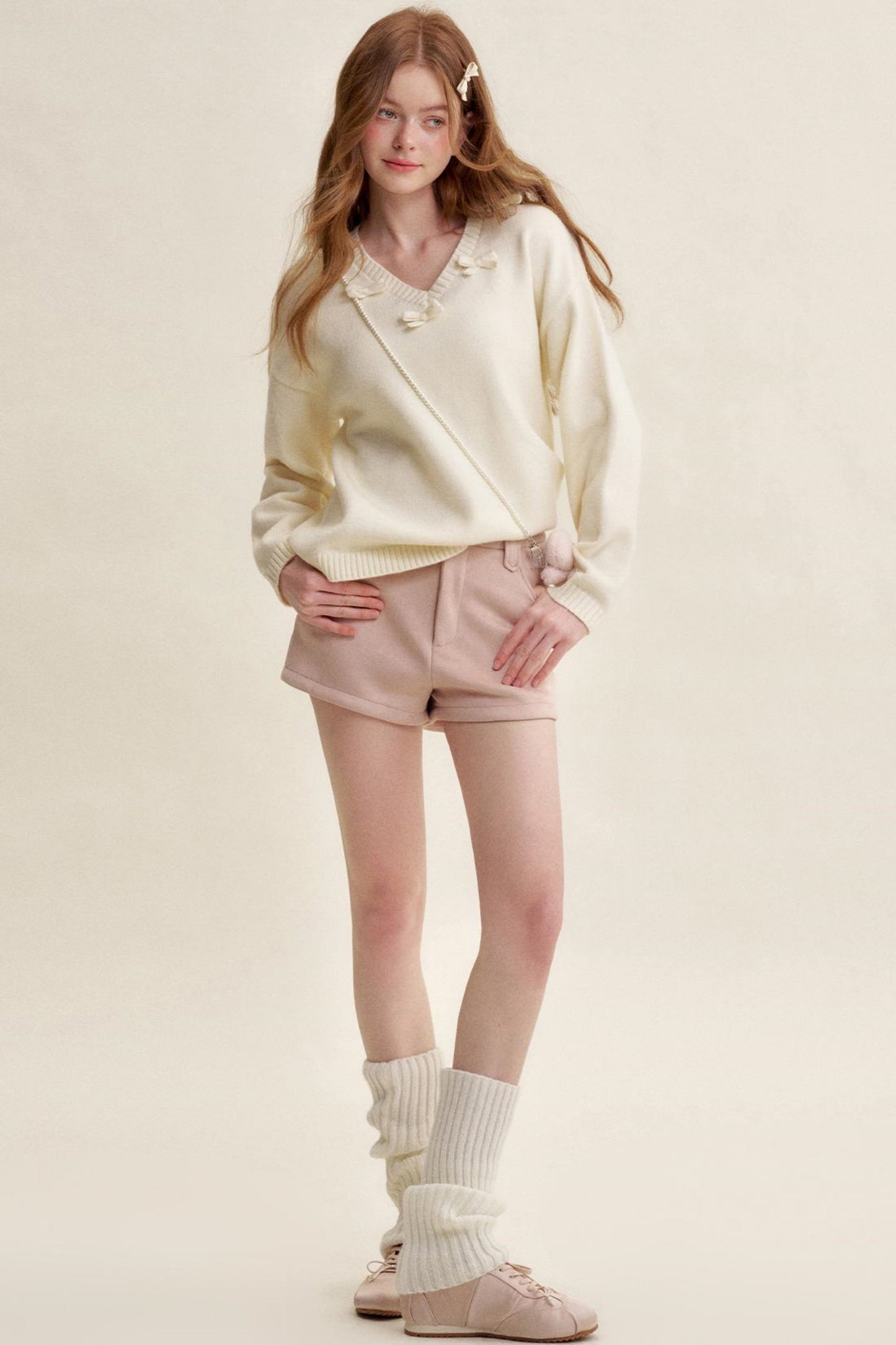 Velvet Rose Snowflake A-Line Shorts