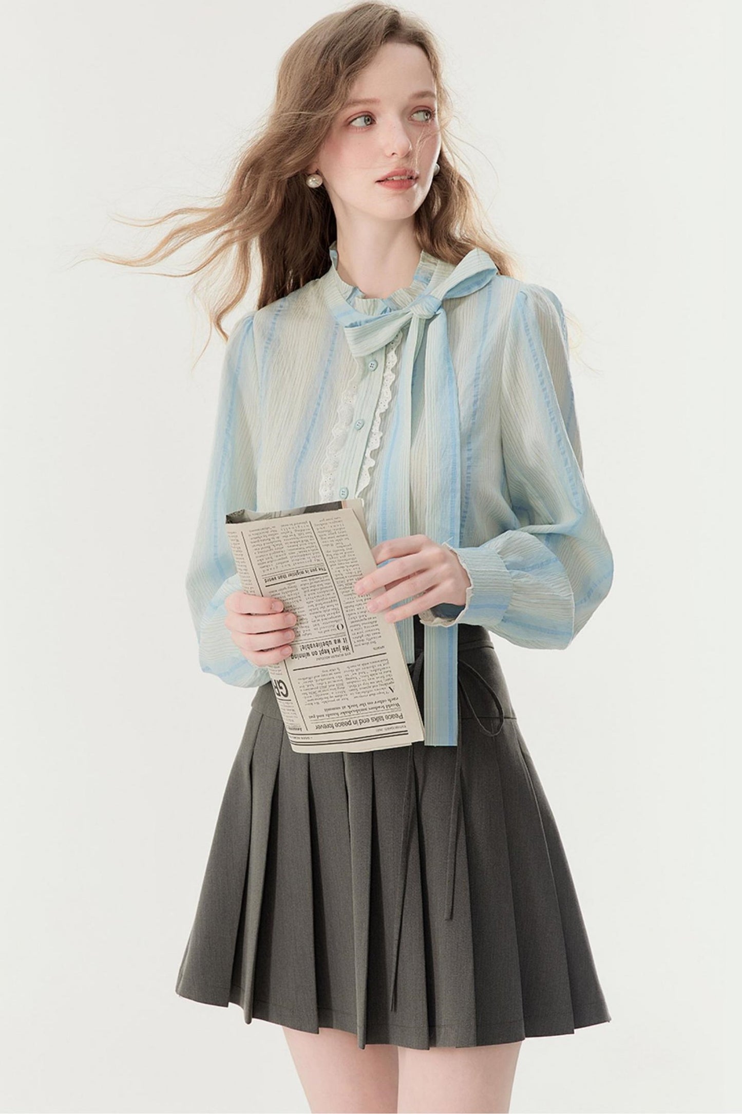 Gradient Stripe Blouse