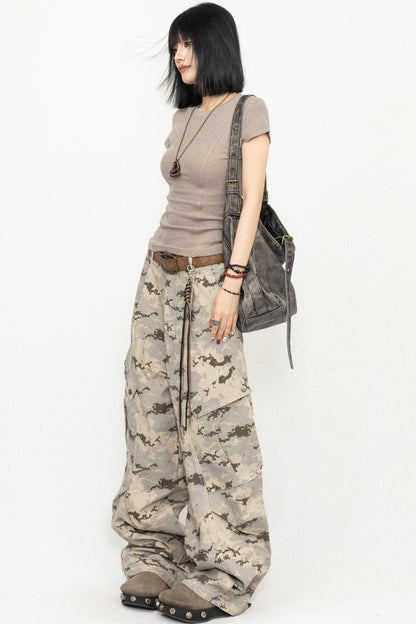 Retro Camo Cargo Pants