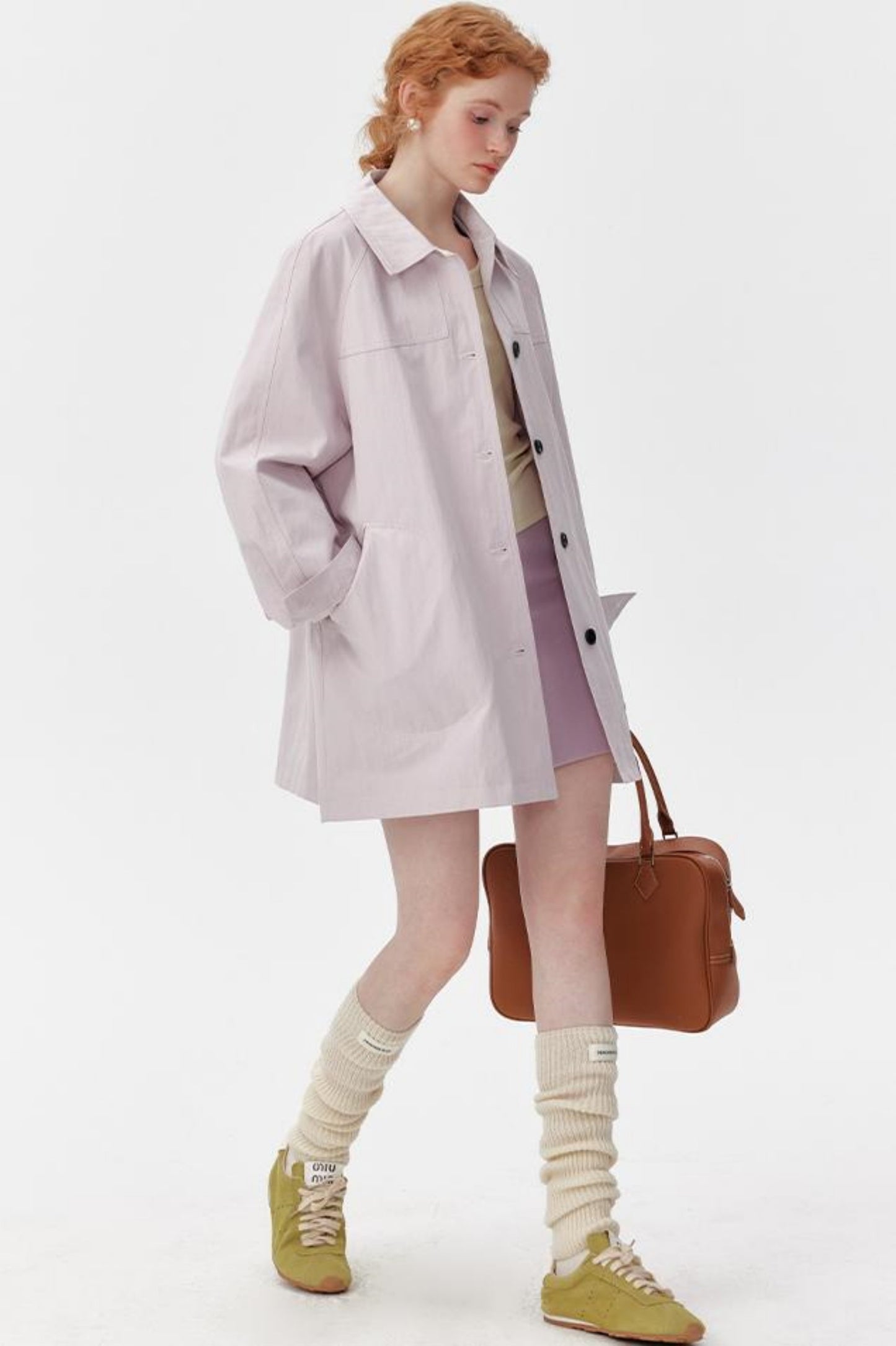 Purple Pink Trench Coat