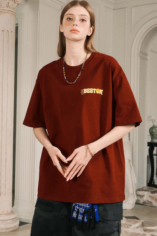 Creative Floral Print Casual T-Shirt