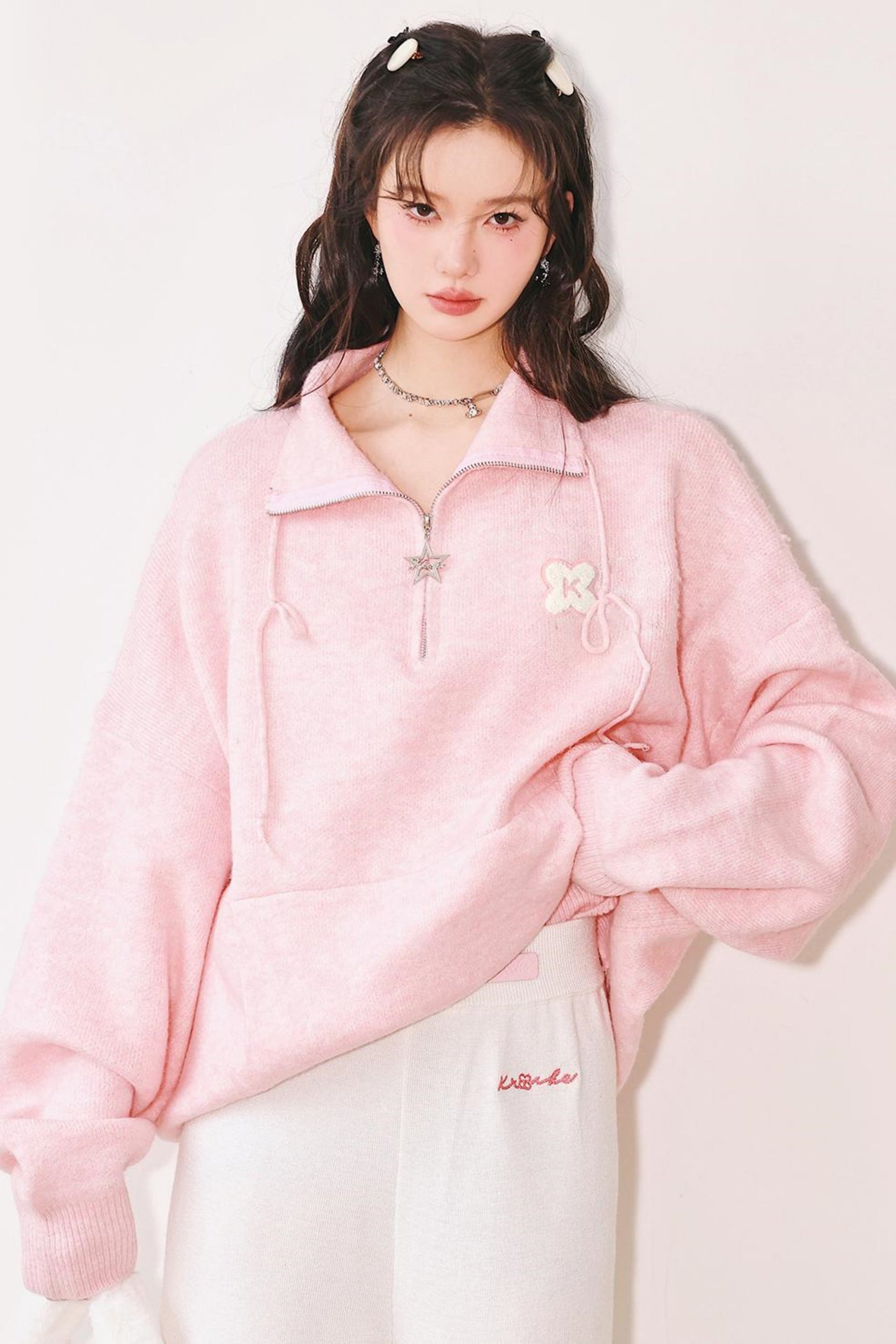 Sculptured Polo Neck Top