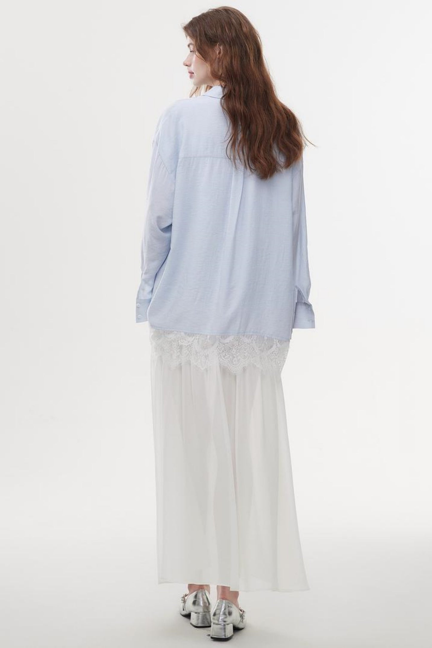 Lace-Trimmed Casual Shirt