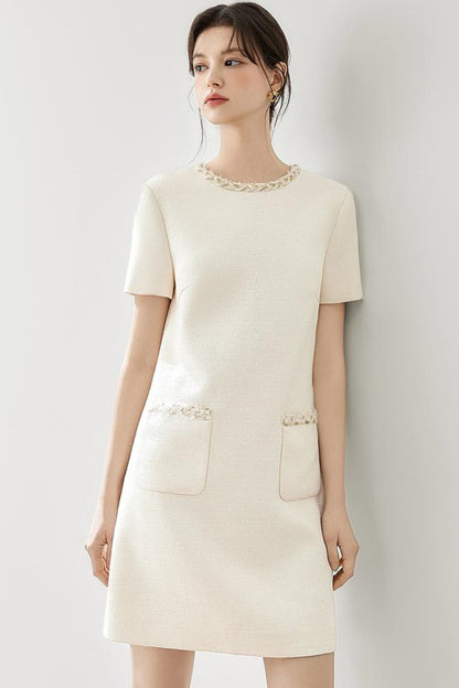 Gold Breeze Short-Sleeve Dress