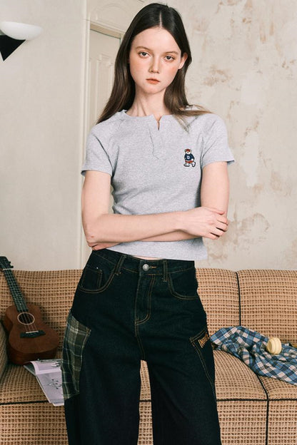 Fit V Neck Short Sleeve T-Shirt