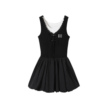 Color Clash Sleeveless Summer Dress