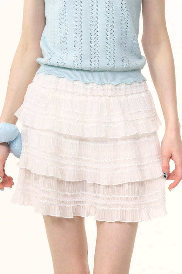 White Layered Skirt