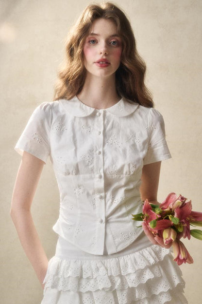 White Mint Cotton Lace Set-Up