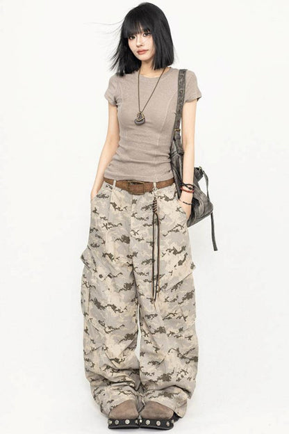 Retro Camo Cargo Pants