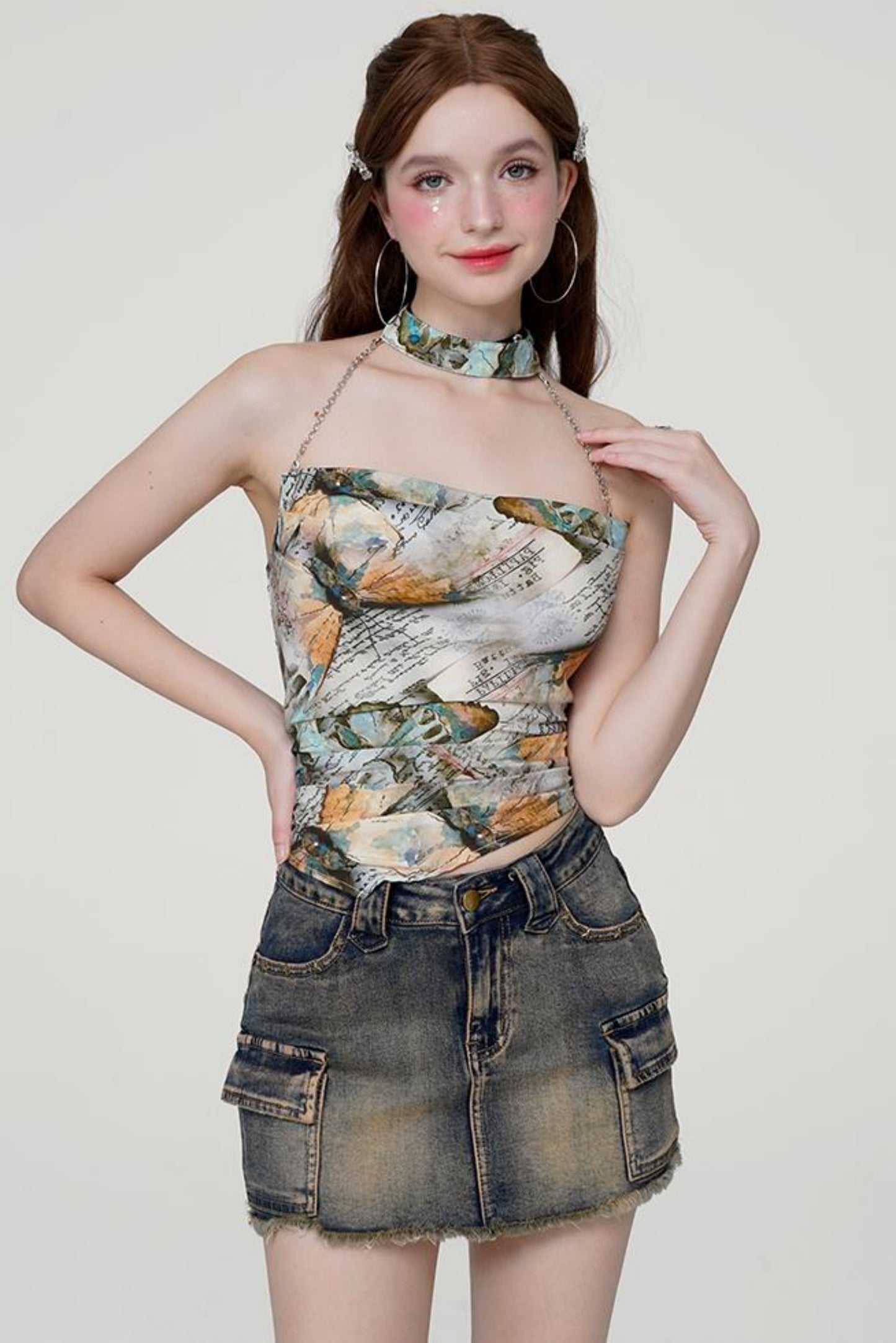 Low Waist Denim Skirt