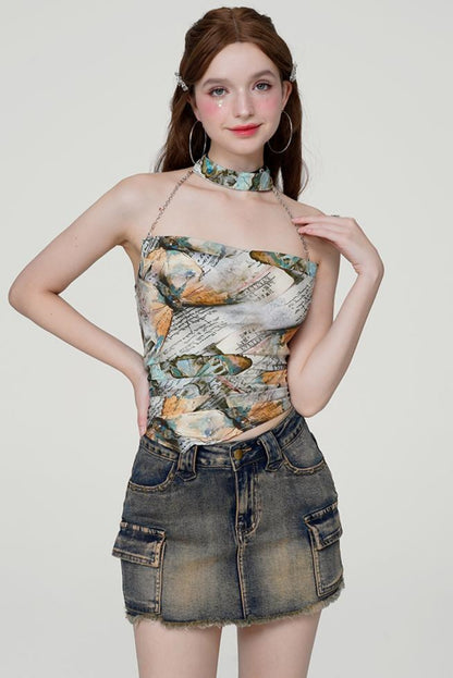 Low Waist Denim Skirt