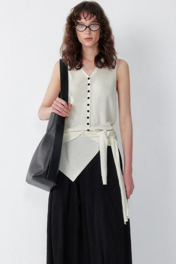 Luxury Knit Vest With Shawl Set-Up