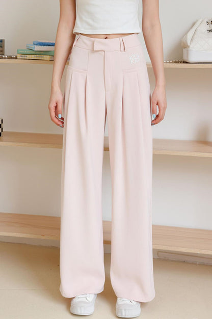 High-Waisted Wide-Leg Trousers