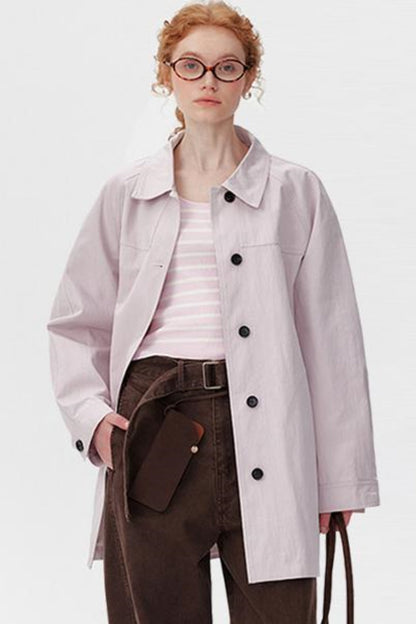 Purple Pink Trench Coat