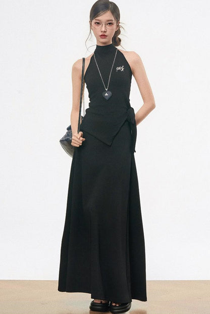 Chic Knit Tie-Top Skirt Set-Up