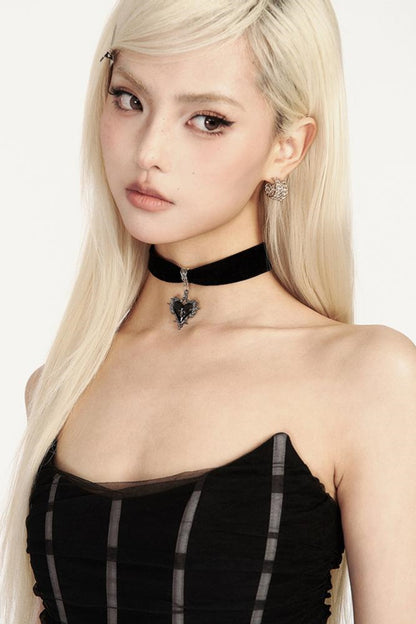 Moonlit Cross Choker