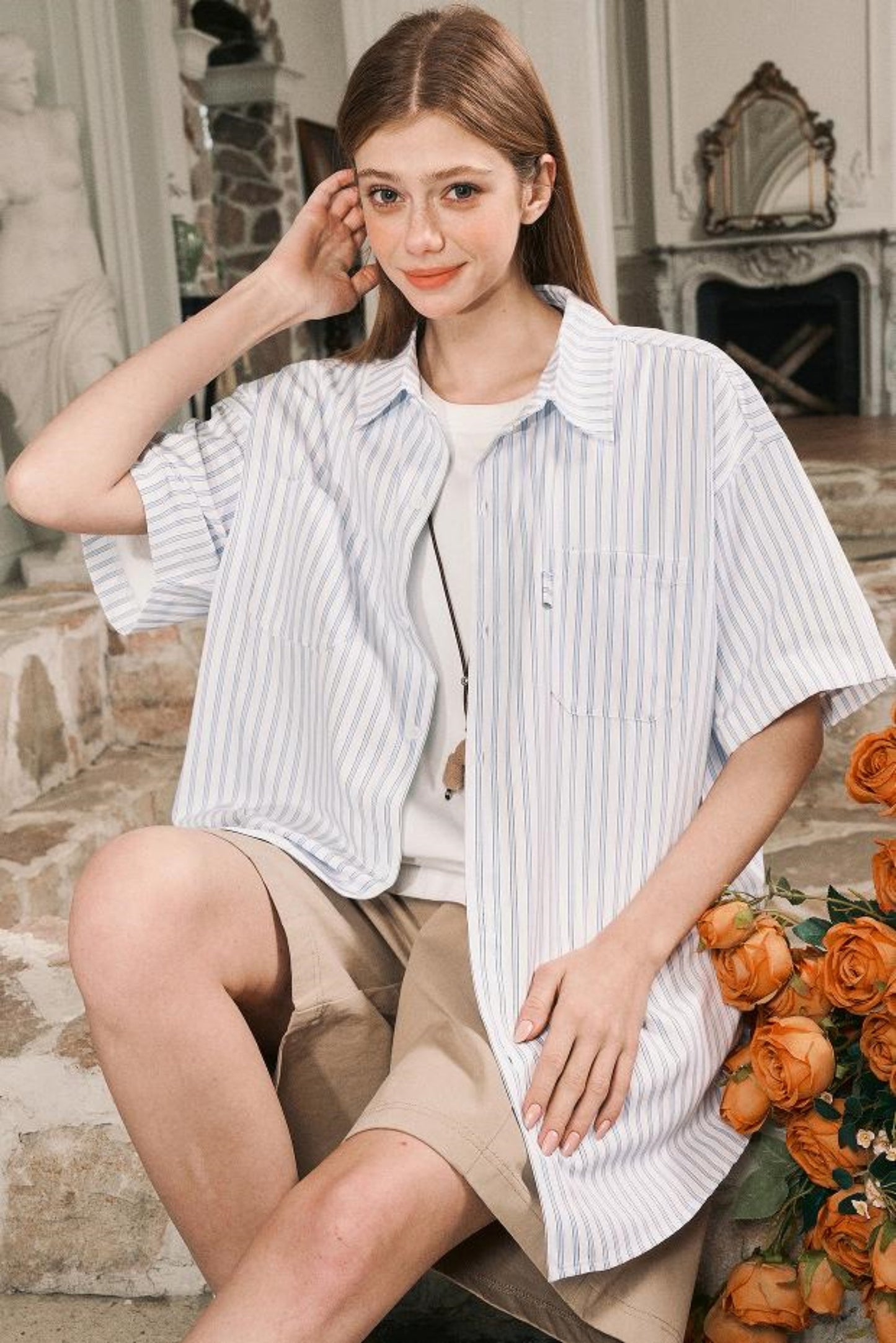 Vintage Stripe Short Sleeve Shirt