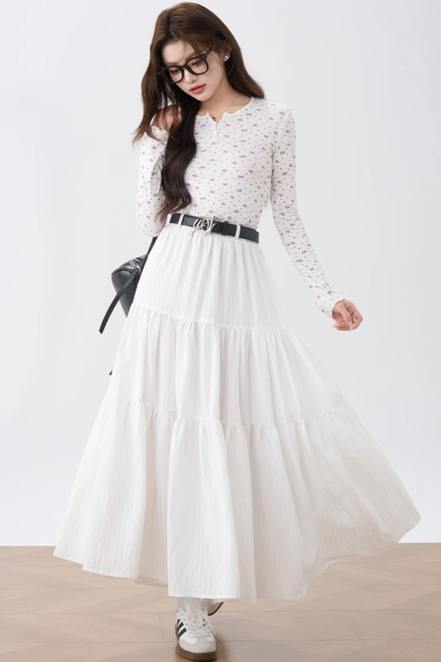 Floral Reverse Long Sleeve Top