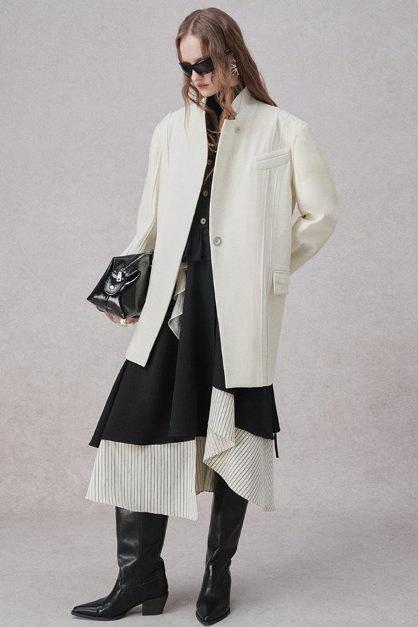 Retro eleganter H-Linien Blazerjacke 