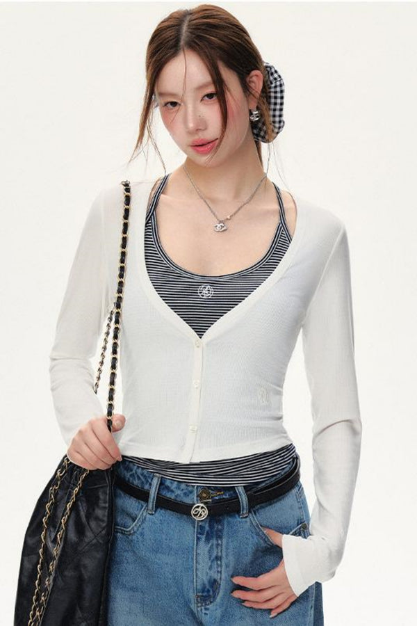 Lightweight V Neck Cardigan