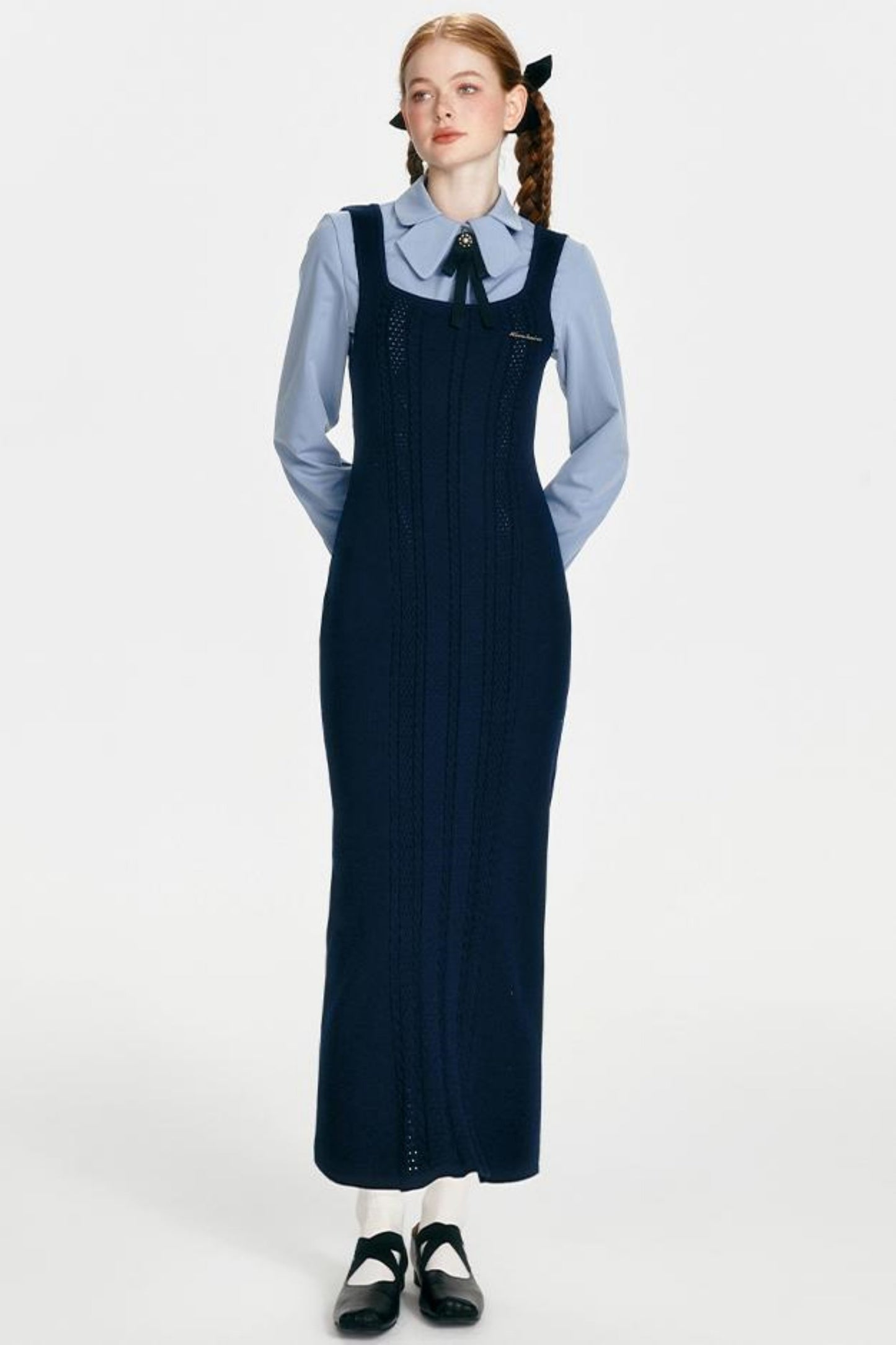 Retro Knit Skirt Dress