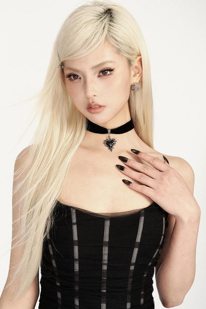 Moonlit Cross Choker