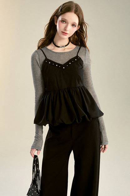 Empire Black Camisole Set-Up